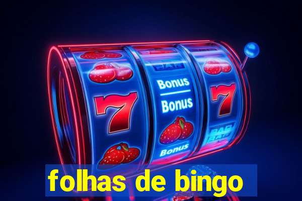 folhas de bingo