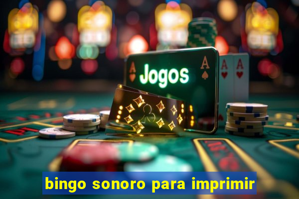 bingo sonoro para imprimir