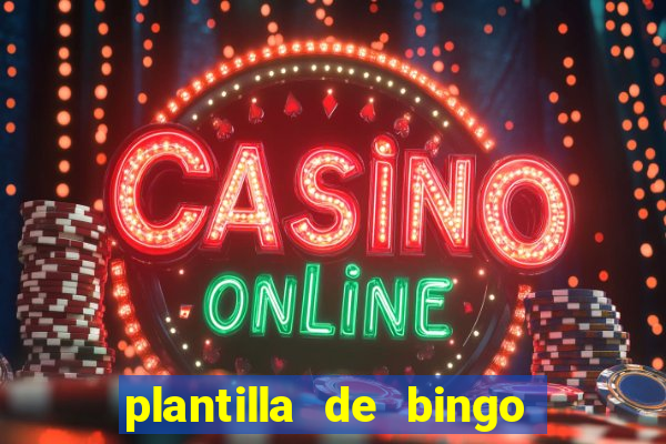 plantilla de bingo para editar