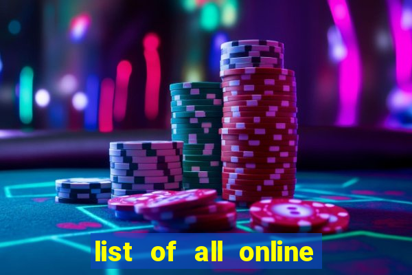 list of all online bingo sites