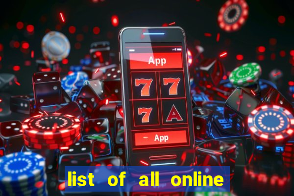 list of all online bingo sites