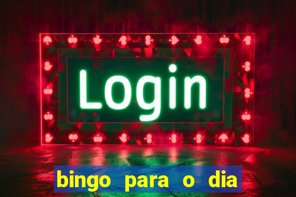 bingo para o dia do estudante