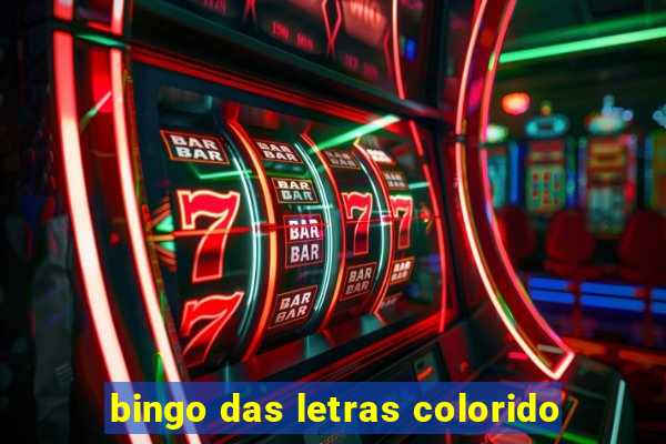 bingo das letras colorido