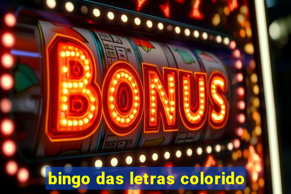 bingo das letras colorido