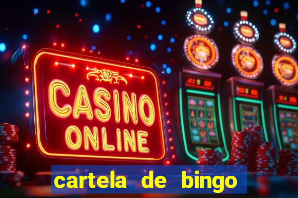 cartela de bingo da sorte