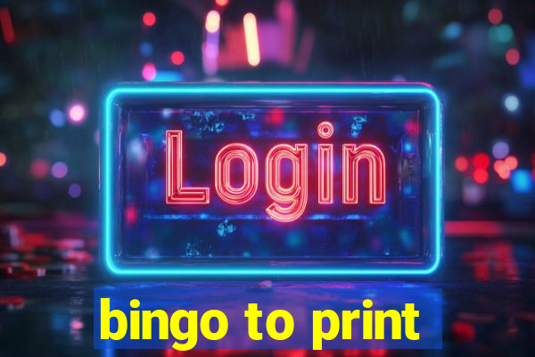 bingo to print