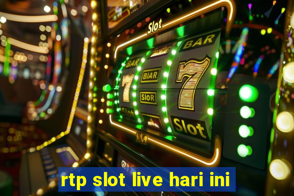 rtp slot live hari ini