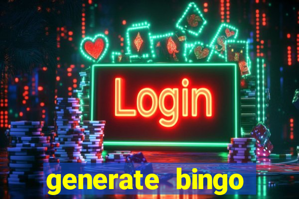 generate bingo cards with pictures