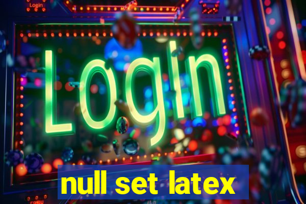 null set latex