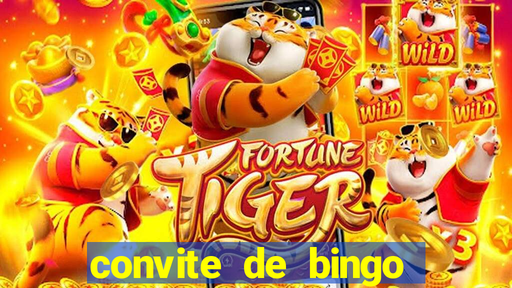 convite de bingo para editar