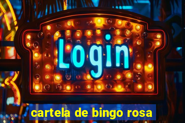 cartela de bingo rosa