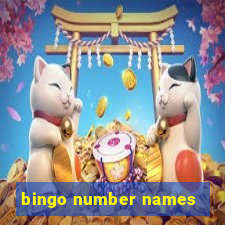 bingo number names