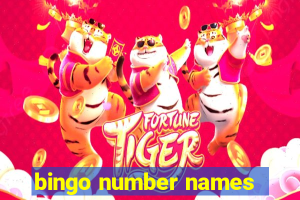 bingo number names