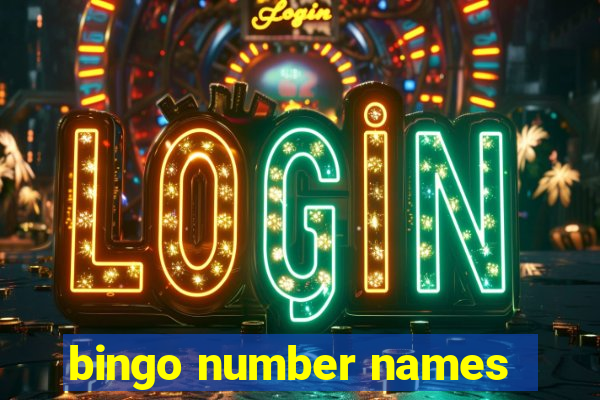 bingo number names