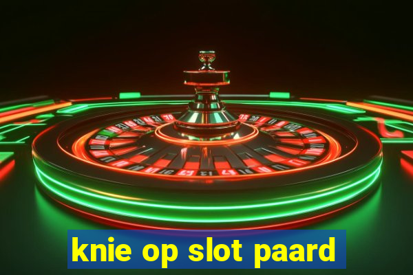 knie op slot paard