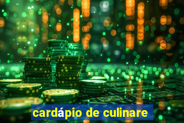 cardápio de culinare