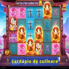 cardápio de culinare