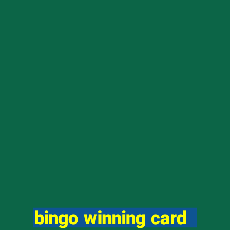 bingo winning card