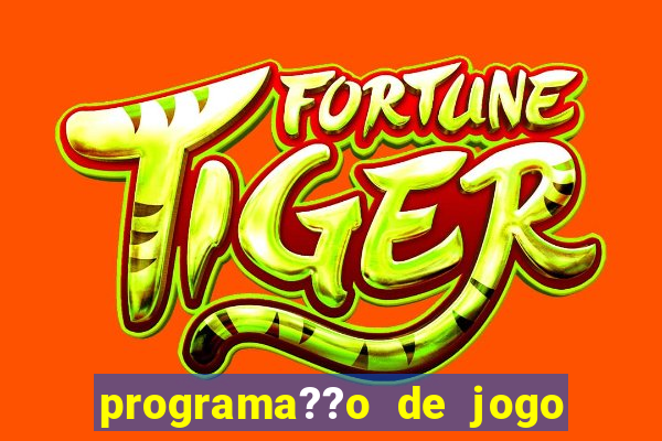 programa??o de jogo de futebol