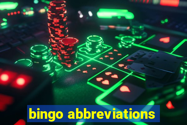 bingo abbreviations