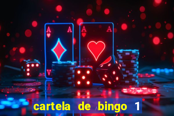 cartela de bingo 1 a 50