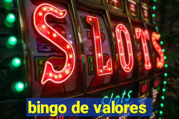 bingo de valores