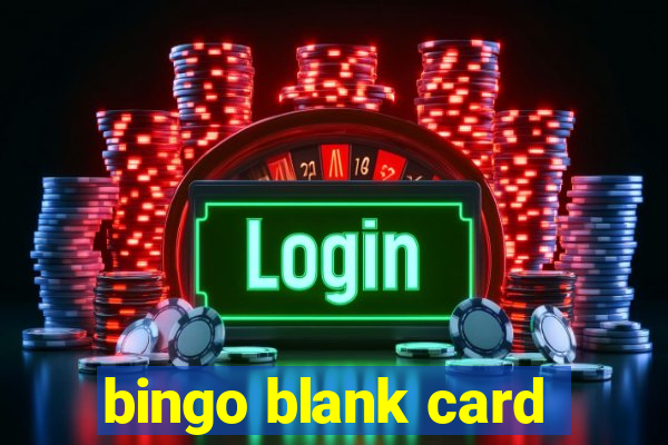 bingo blank card