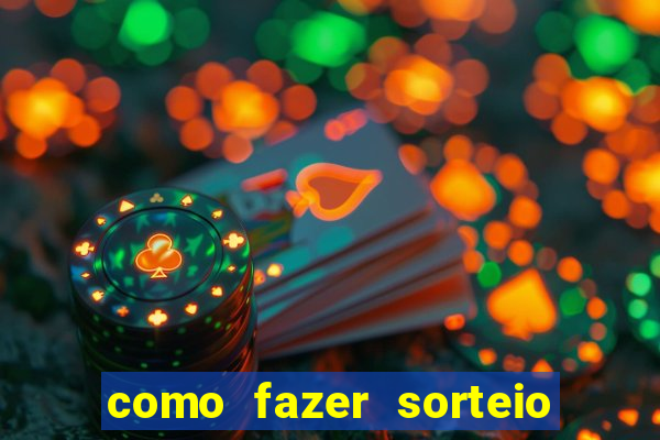 como fazer sorteio de cores online