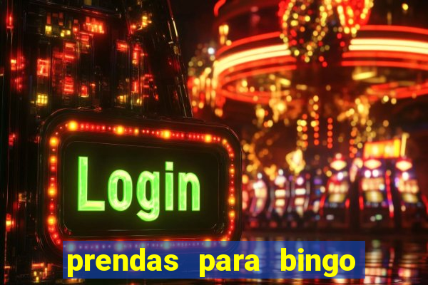 prendas para bingo de natal