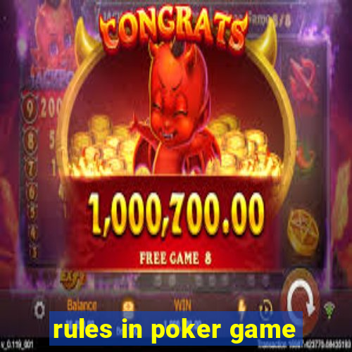 rules in poker game