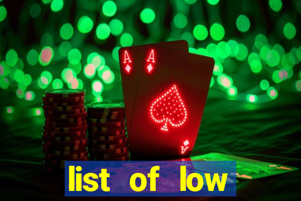 list of low variance slot machines