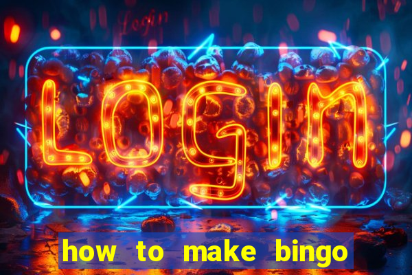 how to make bingo cards in excel