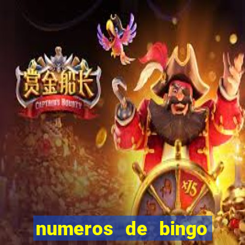 numeros de bingo del 1 al 75