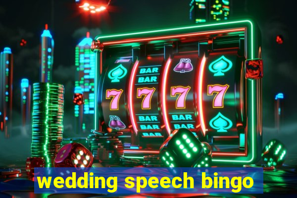 wedding speech bingo