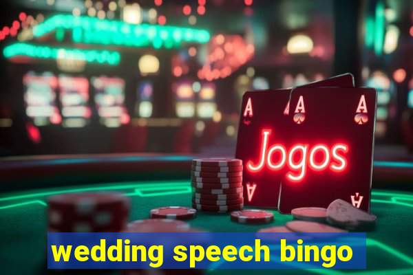 wedding speech bingo