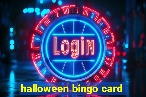 halloween bingo card