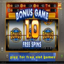 play for free slot games