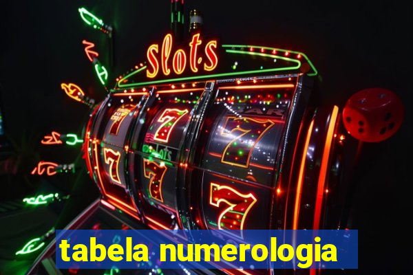 tabela numerologia