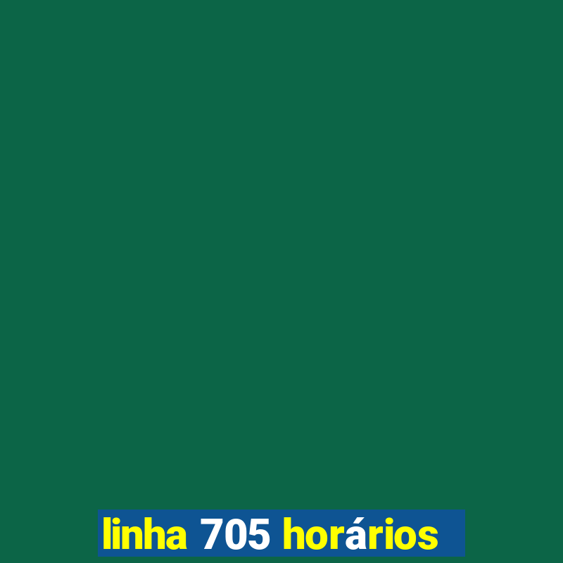 linha 705 horários