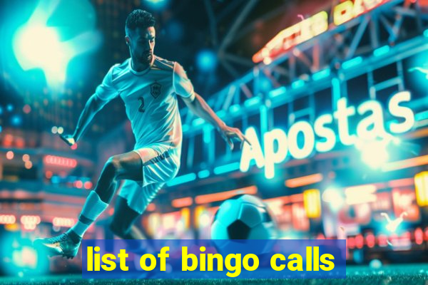 list of bingo calls