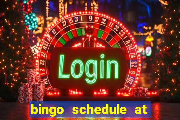 bingo schedule at mohegan sun