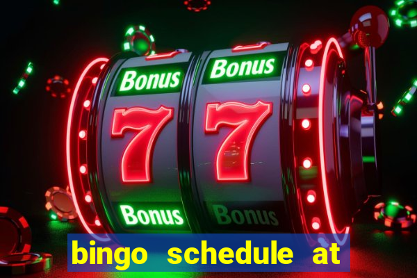 bingo schedule at mohegan sun