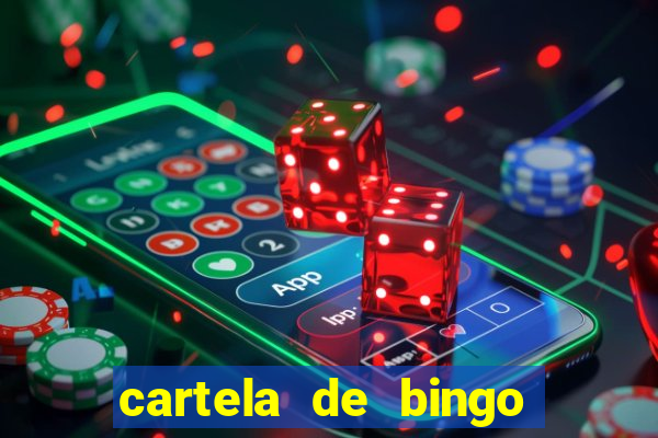 cartela de bingo de letras