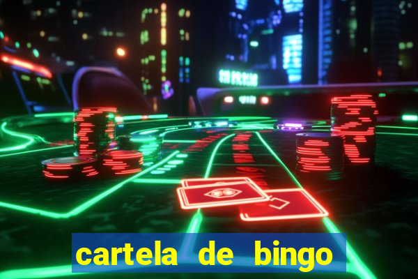 cartela de bingo até 30