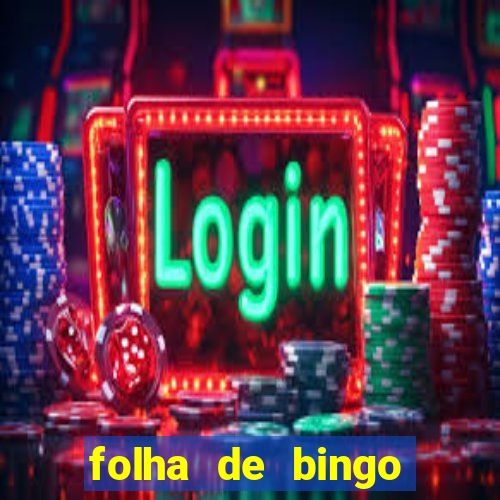 folha de bingo para imprimir