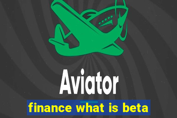 finance what is beta