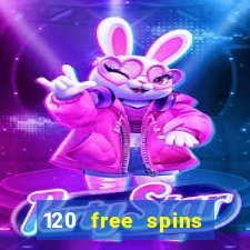 120 free spins online casino promotion