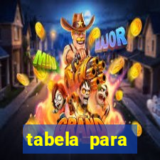 tabela para misturar cores